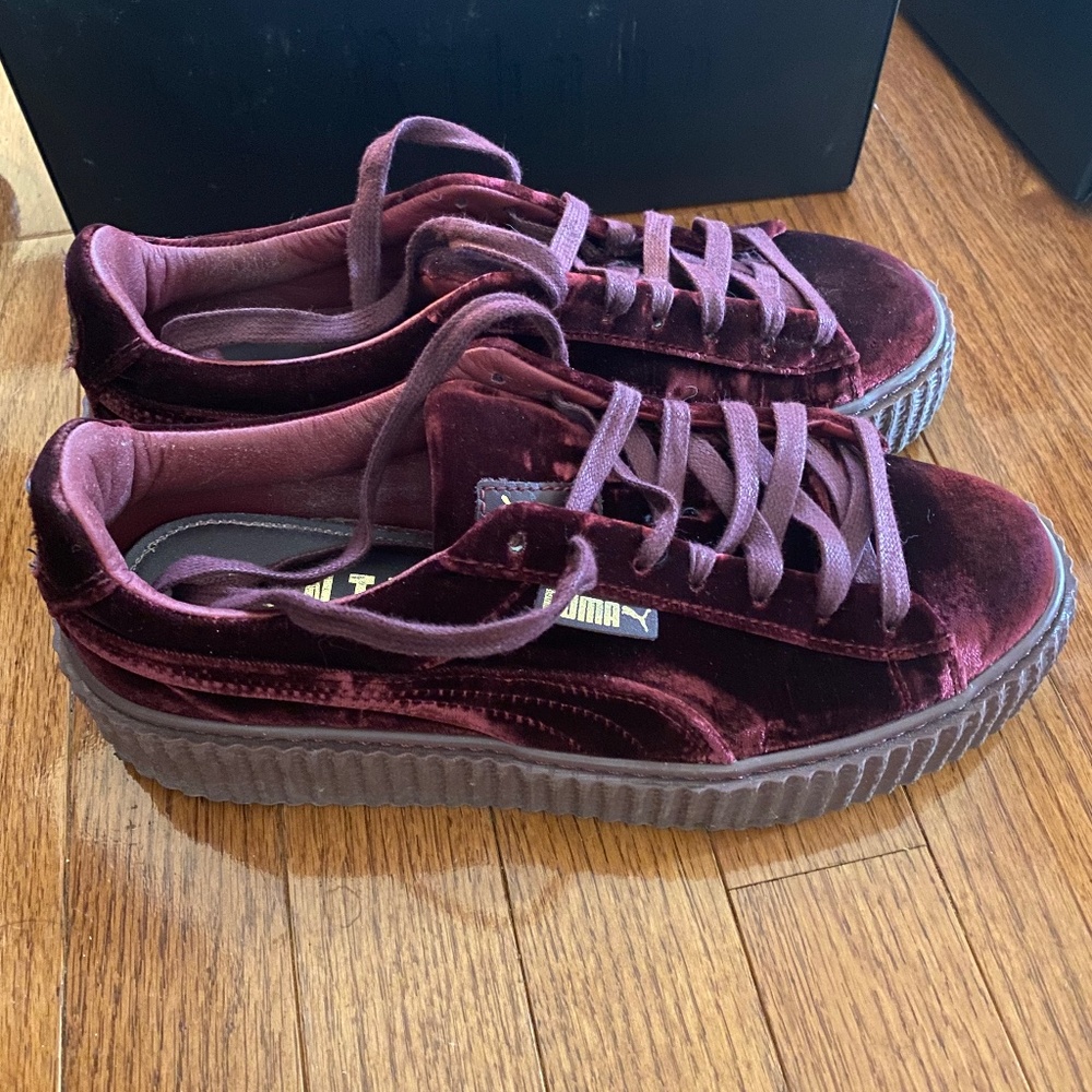 Fenty Royal purple velvet creepers size 9